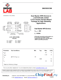 Datasheet 2N2639DCSM manufacturer SemeLAB