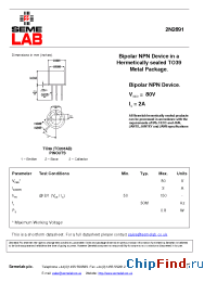 Datasheet 2N2891LCC4 manufacturer SemeLAB