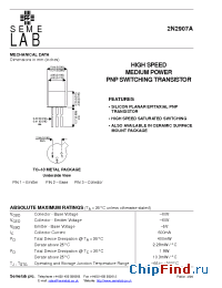 Datasheet 2N2907A-220M-ISO manufacturer SemeLAB