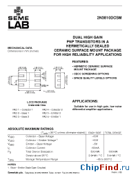 Datasheet 2N3810DCSM manufacturer SemeLAB