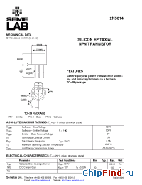 Datasheet 2N5014 manufacturer SemeLAB