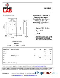 Datasheet 2N5152U3 manufacturer SemeLAB
