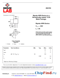 Datasheet 2N5663L manufacturer SemeLAB