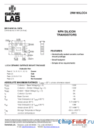 Datasheet 2N6193LCC4 manufacturer SemeLAB