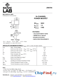 Datasheet 2N6794 manufacturer SemeLAB