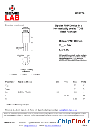 Datasheet BCY79A manufacturer SemeLAB