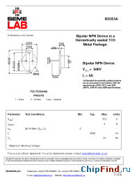 Datasheet BD253A производства SemeLAB