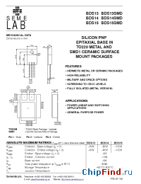 Datasheet BDS13 manufacturer SemeLAB