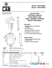 Datasheet BDS19 manufacturer SemeLAB