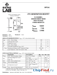 Datasheet BFC42 manufacturer SemeLAB