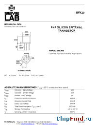 Datasheet BFX29 производства SemeLAB