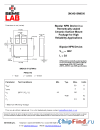 Datasheet BFX34SMD05 производства SemeLAB