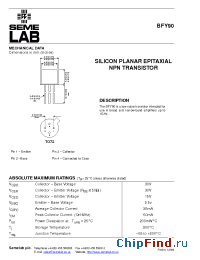 Datasheet BFY90 manufacturer SemeLAB