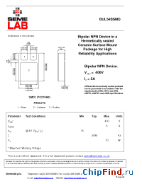 Datasheet BUL54BSMD manufacturer SemeLAB