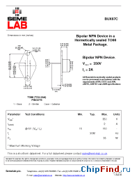 Datasheet BUX67C manufacturer SemeLAB