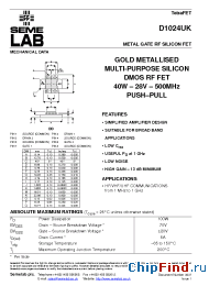 Datasheet D1024UK manufacturer SemeLAB