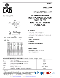 Datasheet D1222UK manufacturer SemeLAB