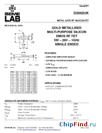 Datasheet D2005 manufacturer SemeLAB
