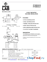 Datasheet IP79M05ALCC4 manufacturer SemeLAB