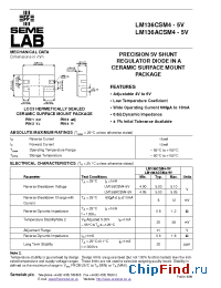 Datasheet LM136ACSM4-5V-8QR-B manufacturer SemeLAB