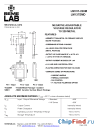 Datasheet LM137-220M-ISO manufacturer SemeLAB