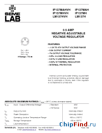 Datasheet LM137MAH manufacturer SemeLAB