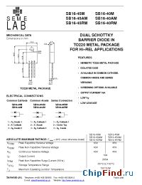 Datasheet SB16-40M manufacturer SemeLAB