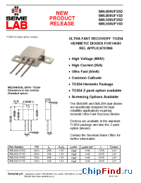 Datasheet SML500UF25D manufacturer SemeLAB