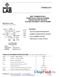 Datasheet ZTX653LCC4 manufacturer SemeLAB