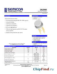 Datasheet 2N2060 manufacturer Semicoa