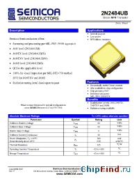 Datasheet 2N2484UBJS manufacturer Semicoa