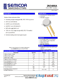 Datasheet 2N3486AJV manufacturer Semicoa