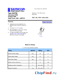 Datasheet 2N3762 manufacturer Semicoa