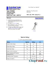 Datasheet 2N4029 manufacturer Semicoa