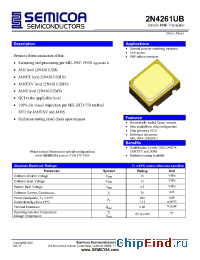 Datasheet 2N4261UBJX manufacturer Semicoa