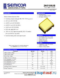 Datasheet 2N5109UBJX manufacturer Semicoa