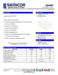 Datasheet 2N6987JS manufacturer Semicoa