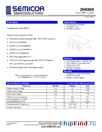 Datasheet 2N6988J manufacturer Semicoa