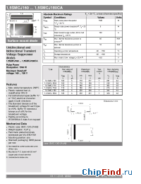 Datasheet 1.5SMCJ170A manufacturer Semikron
