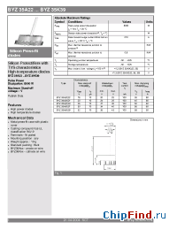 Datasheet BYZ35A22 manufacturer Semikron