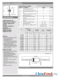 Datasheet P4KE200 manufacturer Semikron