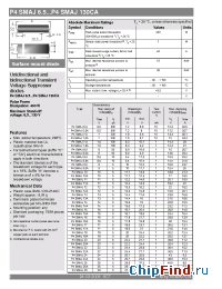 Datasheet P4SMAJ100A manufacturer Semikron