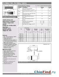 Datasheet P4SMAJ170 manufacturer Semikron