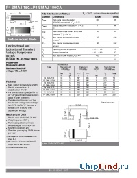 Datasheet P4SMAJ180A manufacturer Semikron