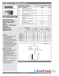 Datasheet P6SMBJ170A manufacturer Semikron