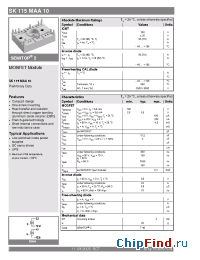 Datasheet SK115MAA10 manufacturer Semikron