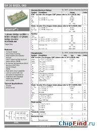 Datasheet SK20BGDL063 manufacturer Semikron
