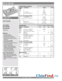 Datasheet SK40GAR067 manufacturer Semikron