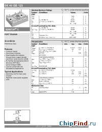 Datasheet SK40GB123 manufacturer Semikron