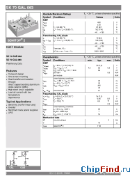 Datasheet SK70GAL063 manufacturer Semikron